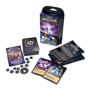 Disney Lorcana Rise Of The Floodborn Starter Deck Amethyst & Steel Contents