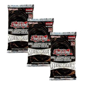 yu-gi-oh! 25th anniversary tin - dueling heroes packs