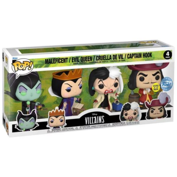 Funko POP! Lot de 4 méchants Disney