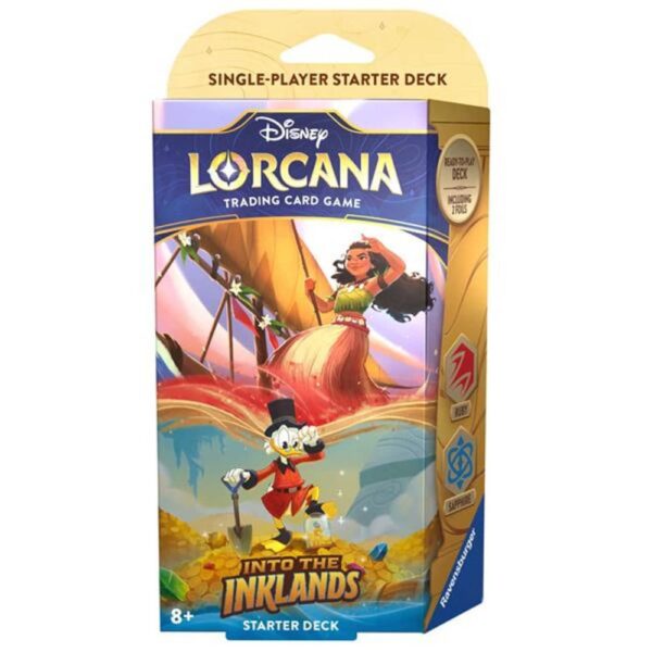 Disney Lorcana Into The Inklands Starter Deck (Ruby / Sapphire)